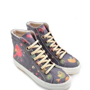 NWB Goby High-Top Sneakers with Colorful Print